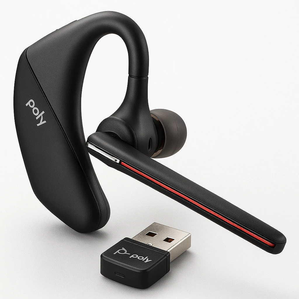 Poly Voyager 5200 - Voyager 5200 series - auricular - en oreja - montaje encima de la oreja - Bluetooth - inalámbrico - USB-A a través de adaptador Bluetooth - negro - Certificado para Equipo