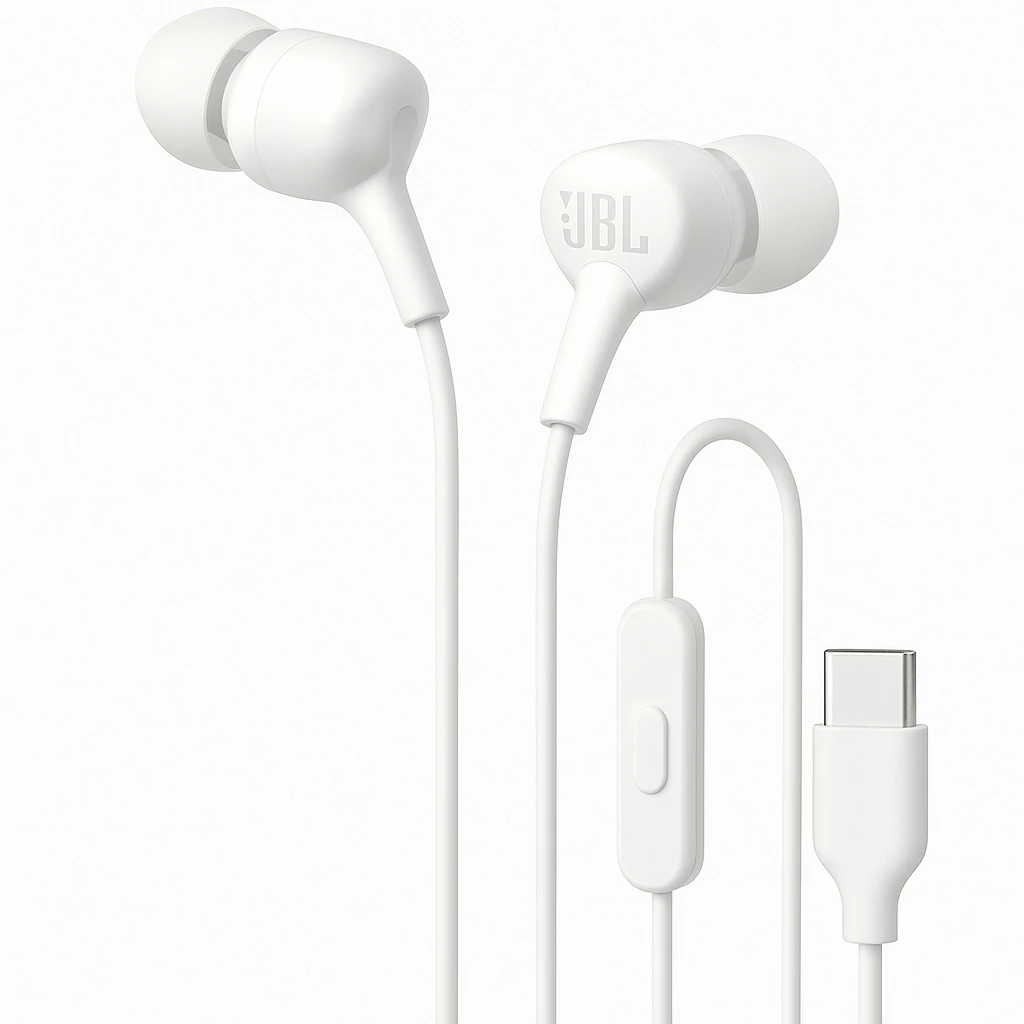 JBL TUNE 310C - Auriculares internos con micro - en oreja - cableado - USB-C - blanco