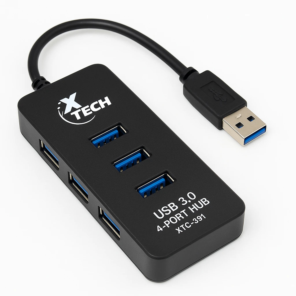 Xtech - Hub - 4 puertos - USB 3.0 XTC-391