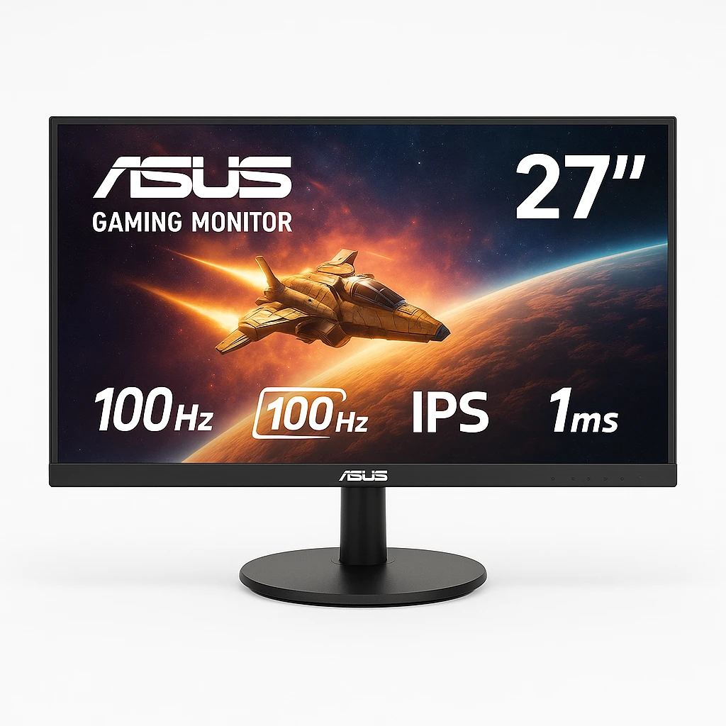 ASUS VA27EHF - Monitor LED - gaming - 27" - 1920 x 1080 Full HD (1080p) @ 100 Hz - IPS - 250 cd/m² - 1300:1 - 1 ms - HDMI - negro