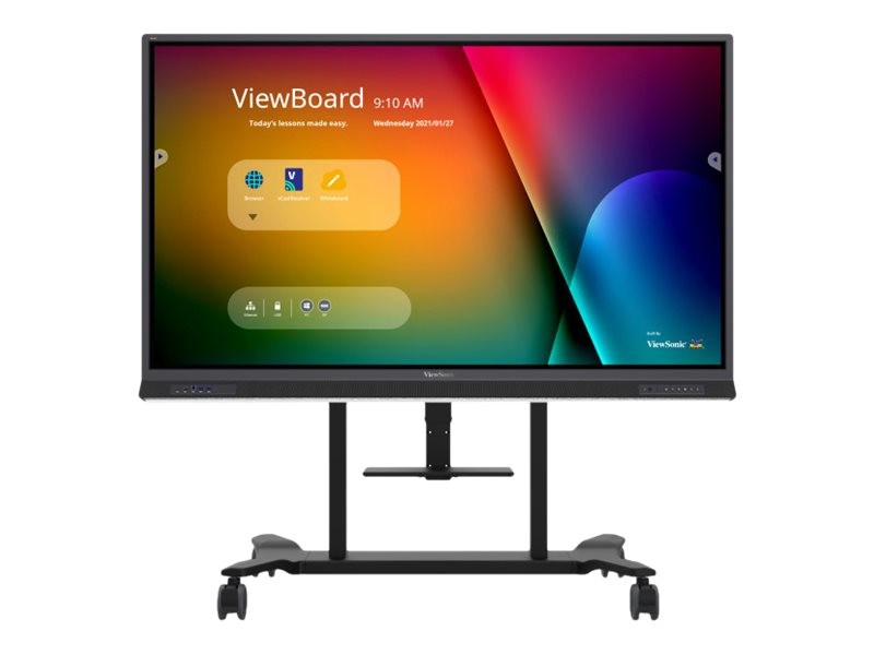 ViewSonic VB-STND-007 - Carrito - motorizado - para pantalla plana - plástico, acero, aleación de aluminio - tamaño de pantalla: 55"-86" - interfaz de montaje: hasta 800 x 600 mm - se puede i