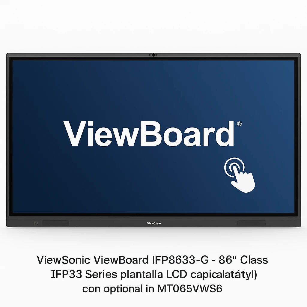 ViewSonic ViewBoard IFP8633-G - 86" Clase diagonal IFP33 Series pantalla LCD con retroiluminación LED - interactivo - con pantalla táctil (multitáctil)/capacidad para una ranura opcional inte