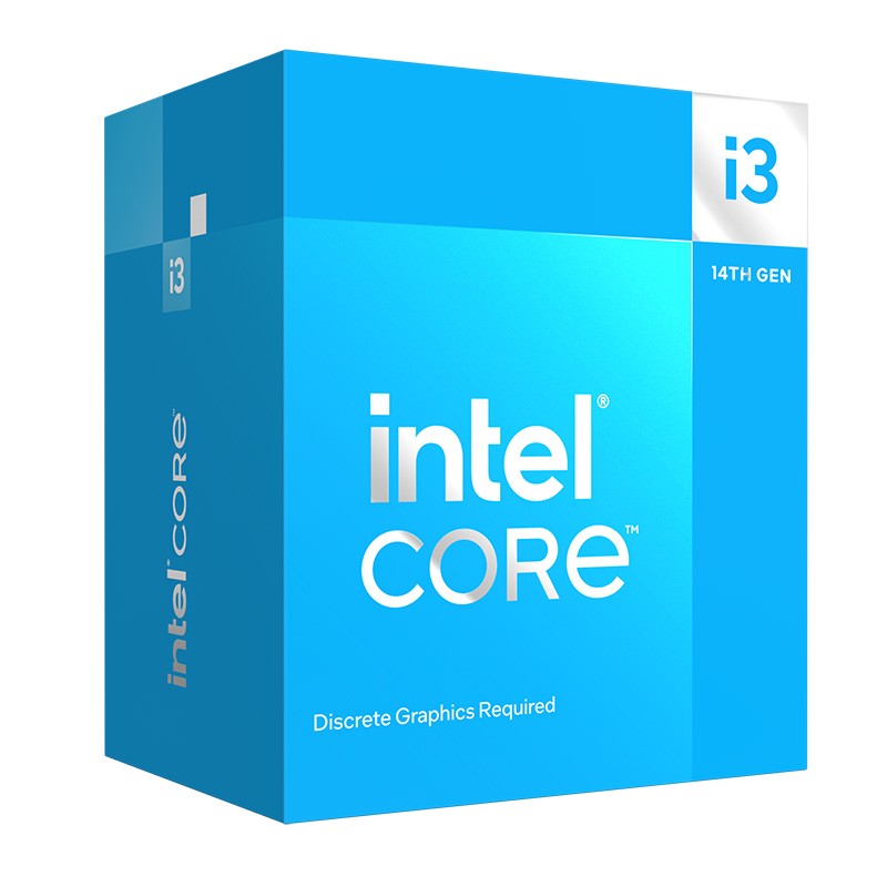 Intel Core i3 i3-14100F - 3.5 GHz - 4 núcleos - 8 hilos - 12 MB caché - FCLGA1700 Socket - Caja