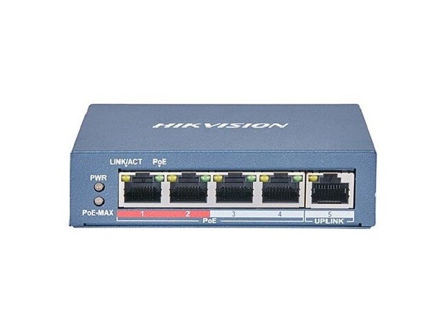 Hikvision - Switch - Ethernet - 4 - Fast Ethernet - Smart POE