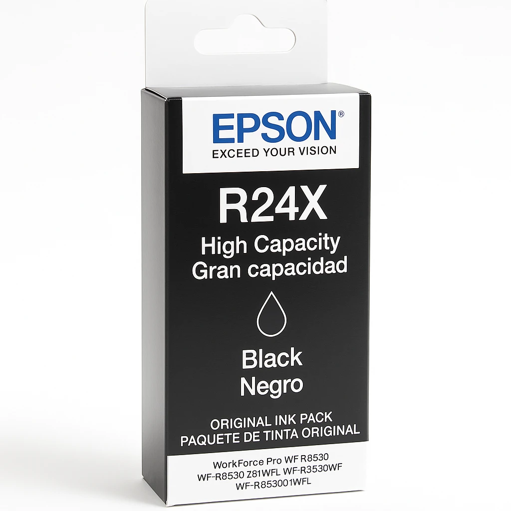 Epson R24X - Gran capacidad - negro - original - paquete de tinta - para WorkForce Pro WF-R8590, WF-R8590 D3TWFC, WF-R8590DTWF, WF-R8590DTWFL