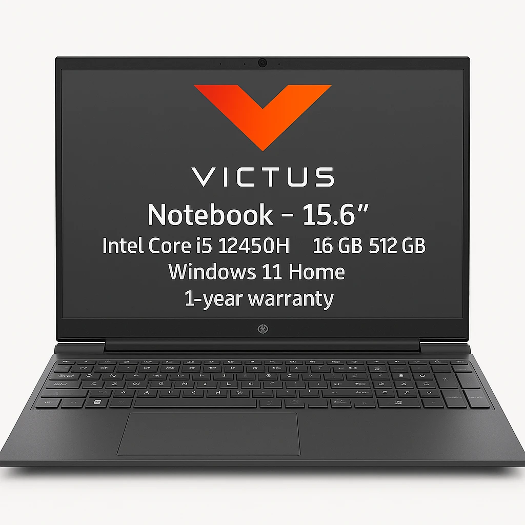 HP Victus - Notebook - 15.6" - Intel Core i5 12450H - 16 GB - 512 GB - Windows 11 Home - 1-year warranty