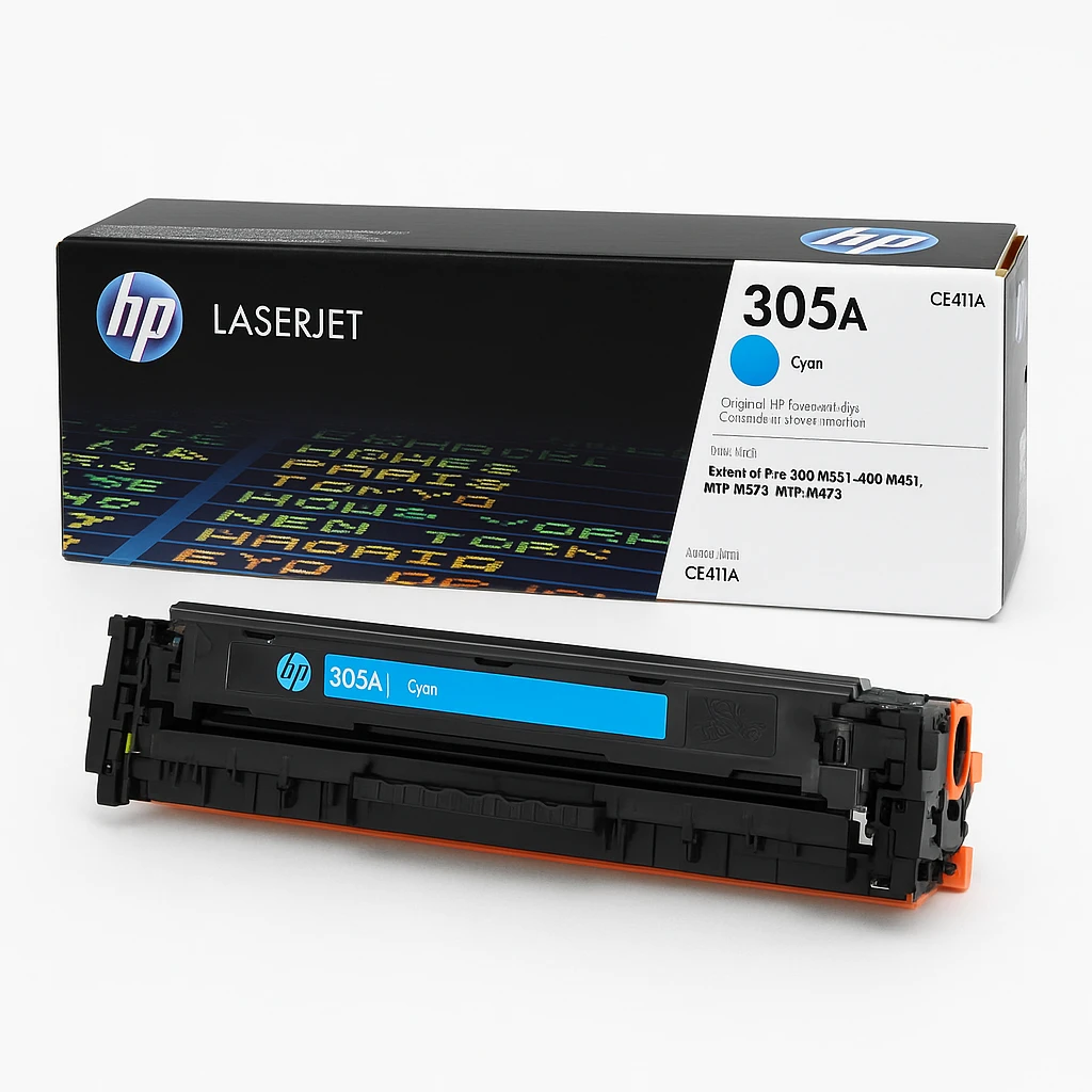HP 305A - Cián - original - LaserJet - cartucho de tóner (CE411A) - para LaserJet Pro 300 M351, 400 M451, MFP M375, MFP M475