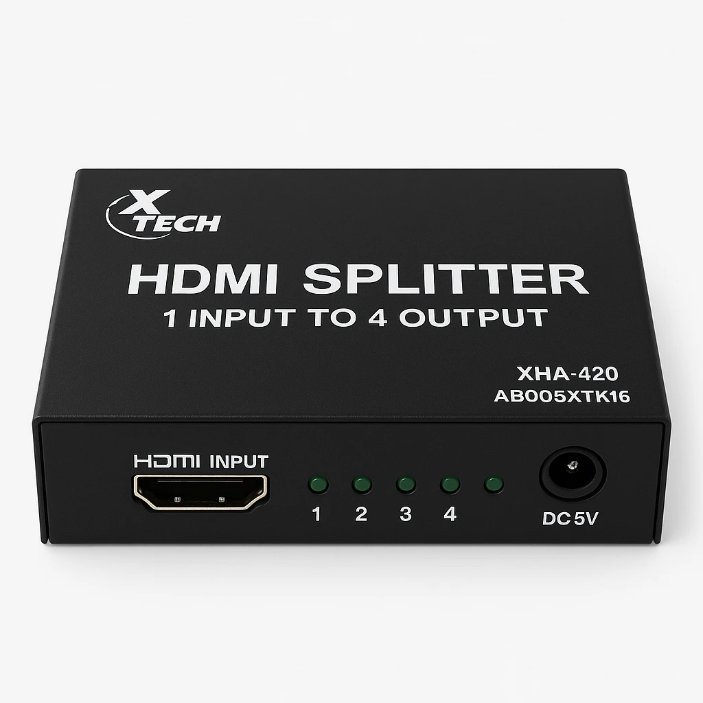 Xtech - HDMI Splitter - 1 Input to 4 Output XHA-420