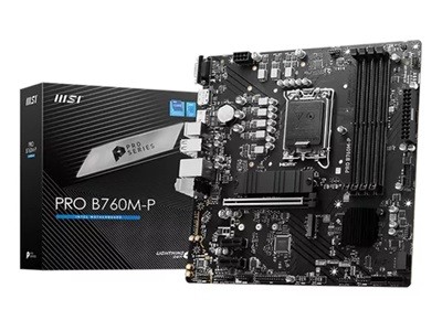MSI - PRO B760M-P - Motherboard - ATX - LGA1700 Socket - AMD 740G - para Core i5 - AMD Radeon 520 - None