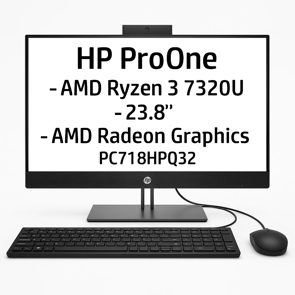 HP ProOne - All-in-one - AMD Ryzen 3 7320U - 23.8" - AMD Radeon Graphics