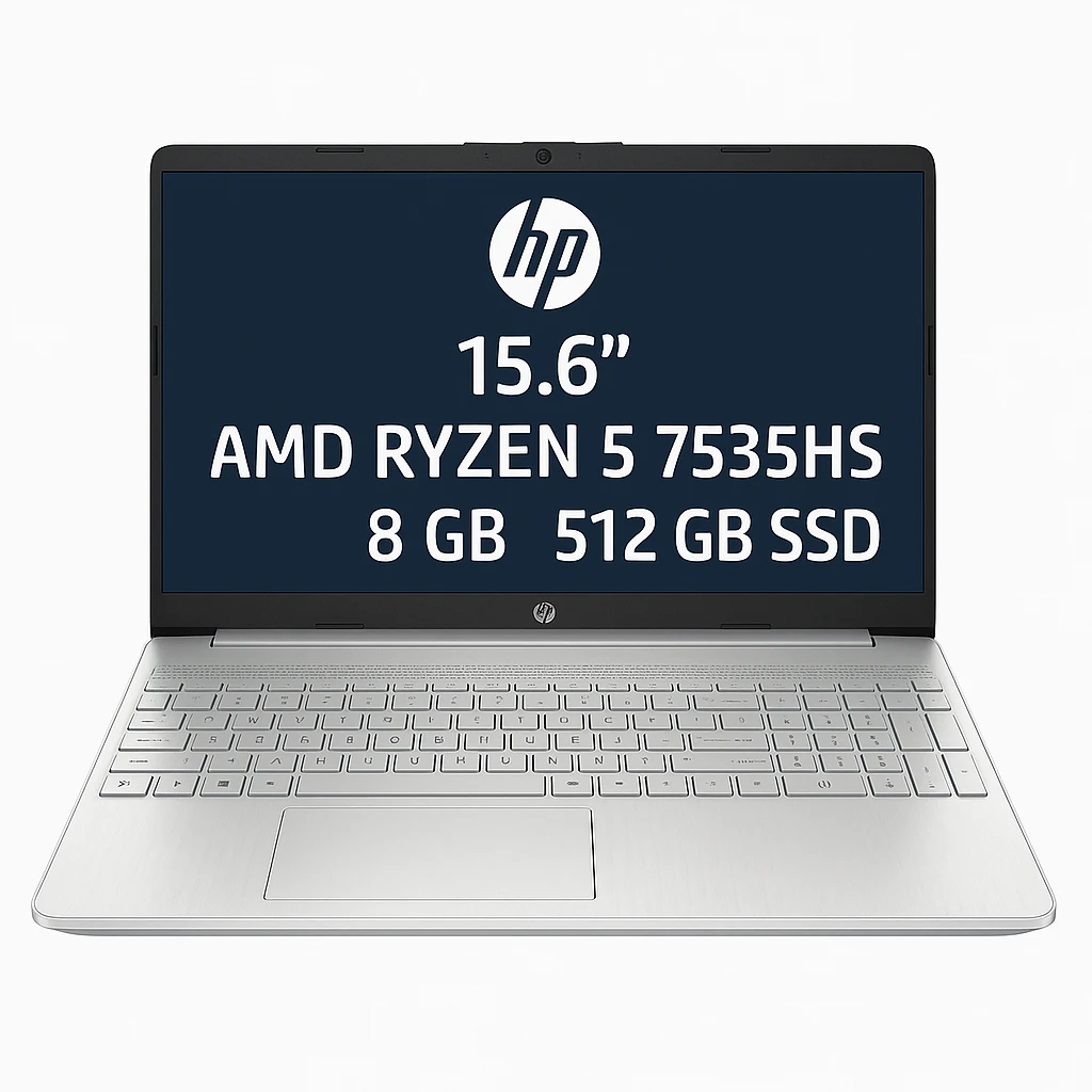 HP - Notebook - 15.6" - AMD Ryzen 5 7535HS - 8 GB - 512 GB SSD