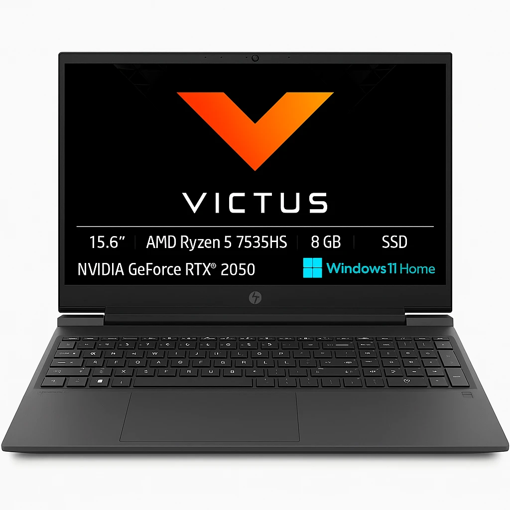 HP VICTUS 15-fb1008la - Notebook - 15.6" - AMD Ryzen 5 7535HS - 8 GB - SSD - NVIDIA GeForce RTX 2050 - Windows 11 Home - Gaming