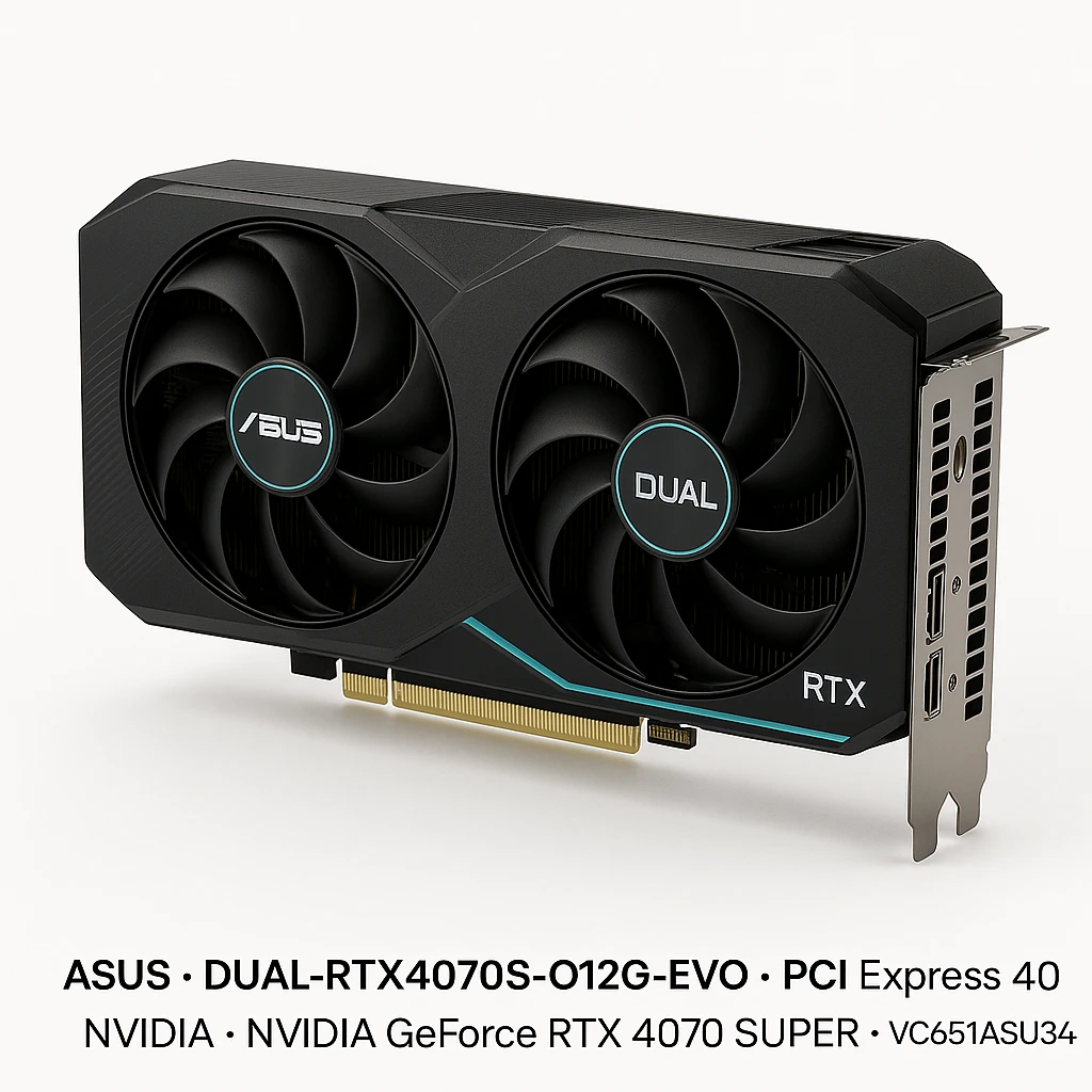 ASUS - DUAL-RTX4070S-O12G-EVO - PCI Express 4.0 - NVIDIA - NVIDIA GeForce RTX 4070 SUPER
