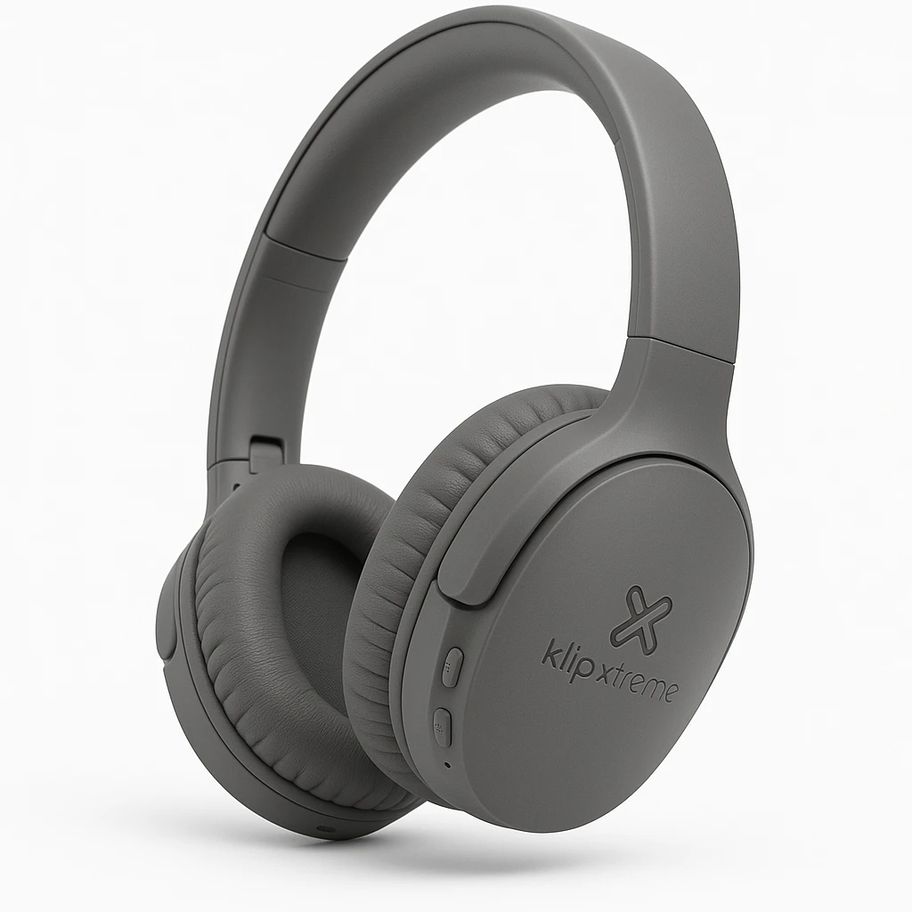 Klip Xtreme - KWH-010GR - Headphones - Para Home audio / Para Portable electronics / Para Professional audio / Para Cellular phone - Wireless - 25Hrs - Gray - BT