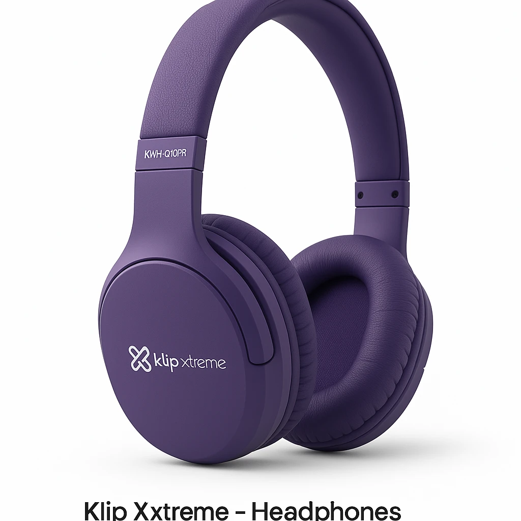 Klip Xtreme - KWH-010PR - Headphones - Para Home audio / Para Portable electronics / Para Professional audio / Para Cellular phone - Wireless - 25Hrs - Purple - BT