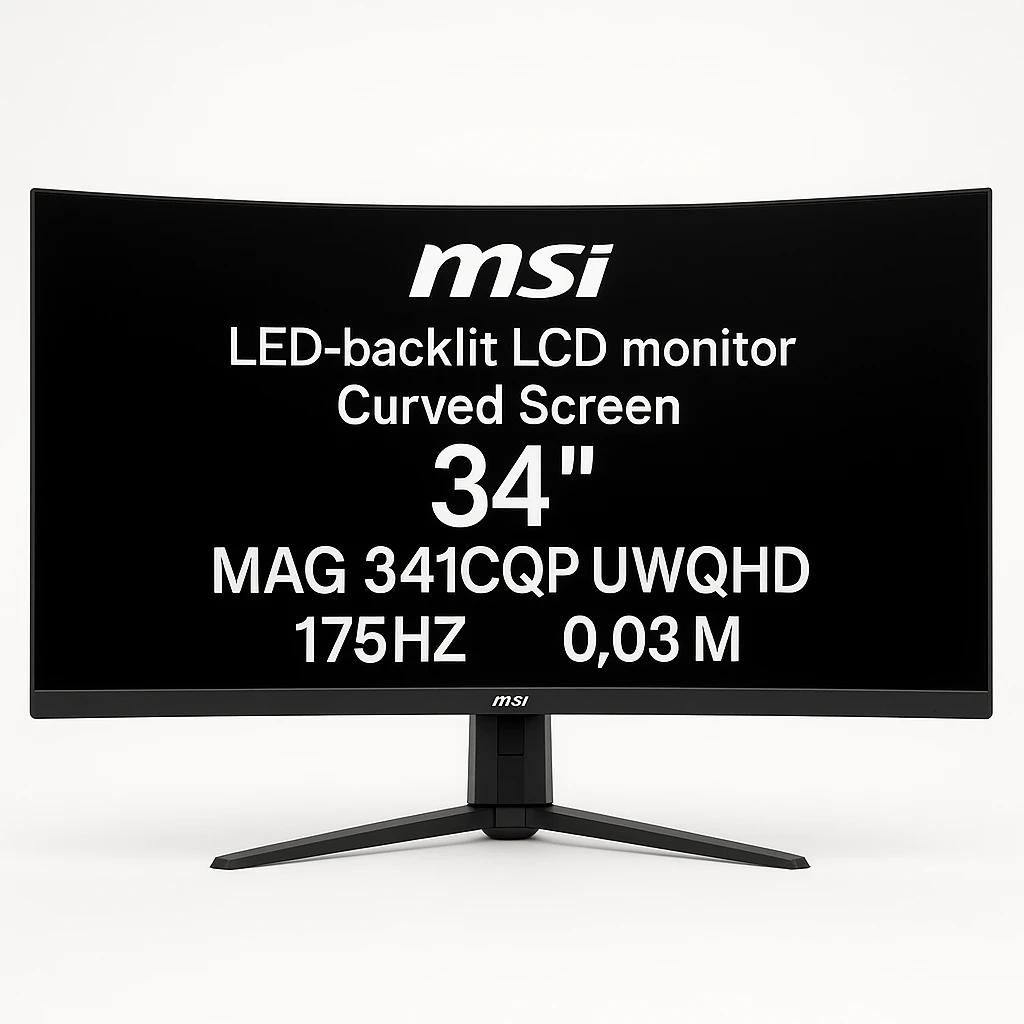 MSI - LED-backlit LCD monitor - Curved Screen - 34" - MAG 341CQP UWQHD 175HZ 0.03 M