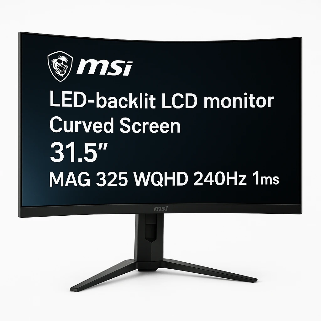 MSI - LED-backlit LCD monitor - Curved Screen - 31.5" - MAG 325 WQHD 240hz 1ms