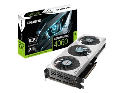 Gigabyte - GeForce RTX 4060 EAGLE OC 8G - PCI Express 4.0 - NVIDIA - NVIDIA GeForce RTX 4060 - GDDR6 SDRAM - DisplayPort / HDMI