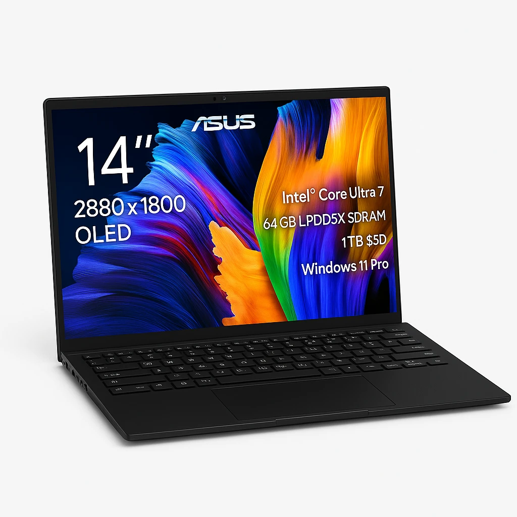 ASUS B9403CVAR-KM1106X - Ordenador portátil - 14" - 2880 x 1800 OLED - Intel Core Ultra 7 - 64 GB - LPDDR5X SDRAM - 1 TB SSD - Windows 11 Pro