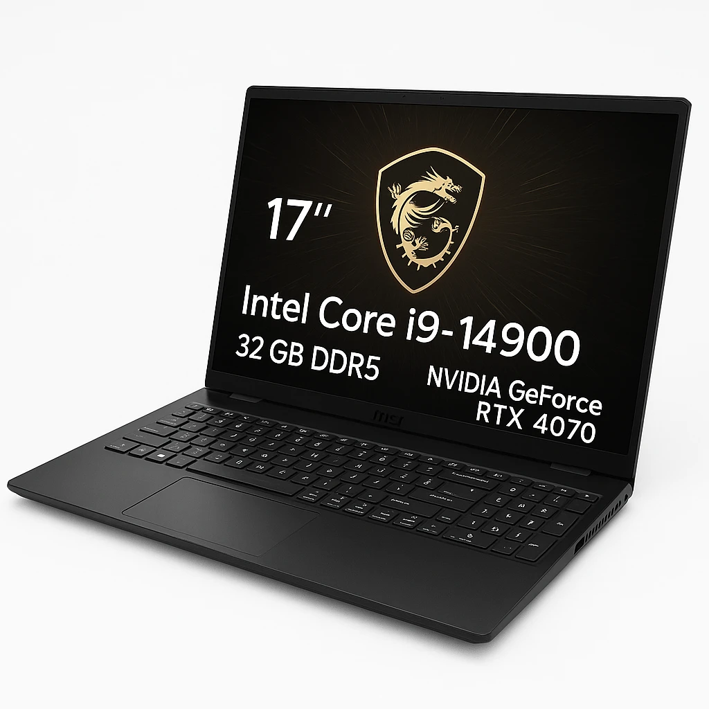 MSI - Notebook - 17" - Intel Core i9 I9-14900 - DDR5 SDRAM - 32 GB - NVIDIA GeForce RTX 4070 - Windows 11 Home