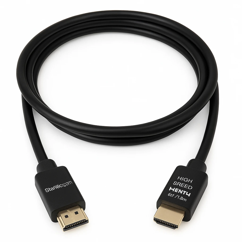 StarTech.com Cable HDMI de alta velocidad 6ft. – Ultra HD 4k x 2k HDMI - - Cable HDMI - HDMI (M) a HDMI (M) - 1.8 m - doble blindado - negro - para P/N: CDP2DPHD, CDP2HDFC, CDP2HDMDP, ST121HD