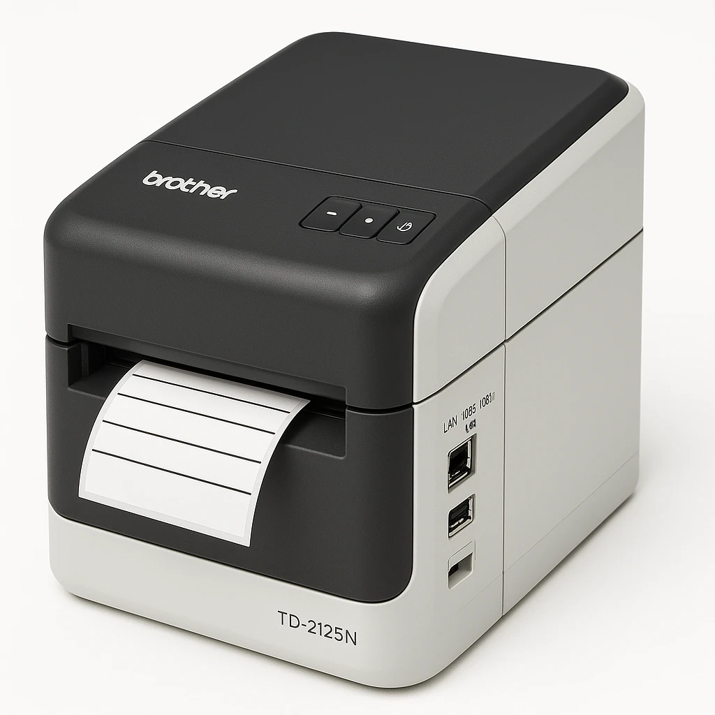 Brother - Label printer - Monochrome - Direct thermal - 203 dpi - LAN / USB host / USB / Serial - TD2125N