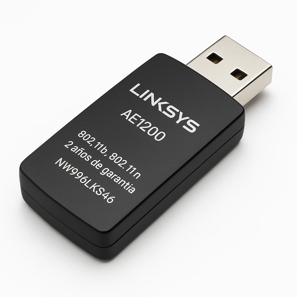 Linksys AE1200 - Adaptador de red - USB 2.0 - 802.11b, 802.11g, 802.11n - 2 años de garantía 