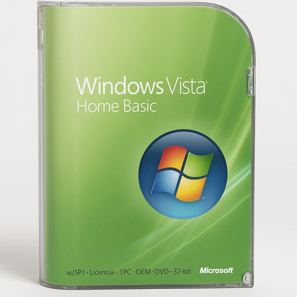 Microsoft Windows Vista Home Basic w/SP1 - Licencia - 1 PC - OEM - DVD - 32-bit - Español