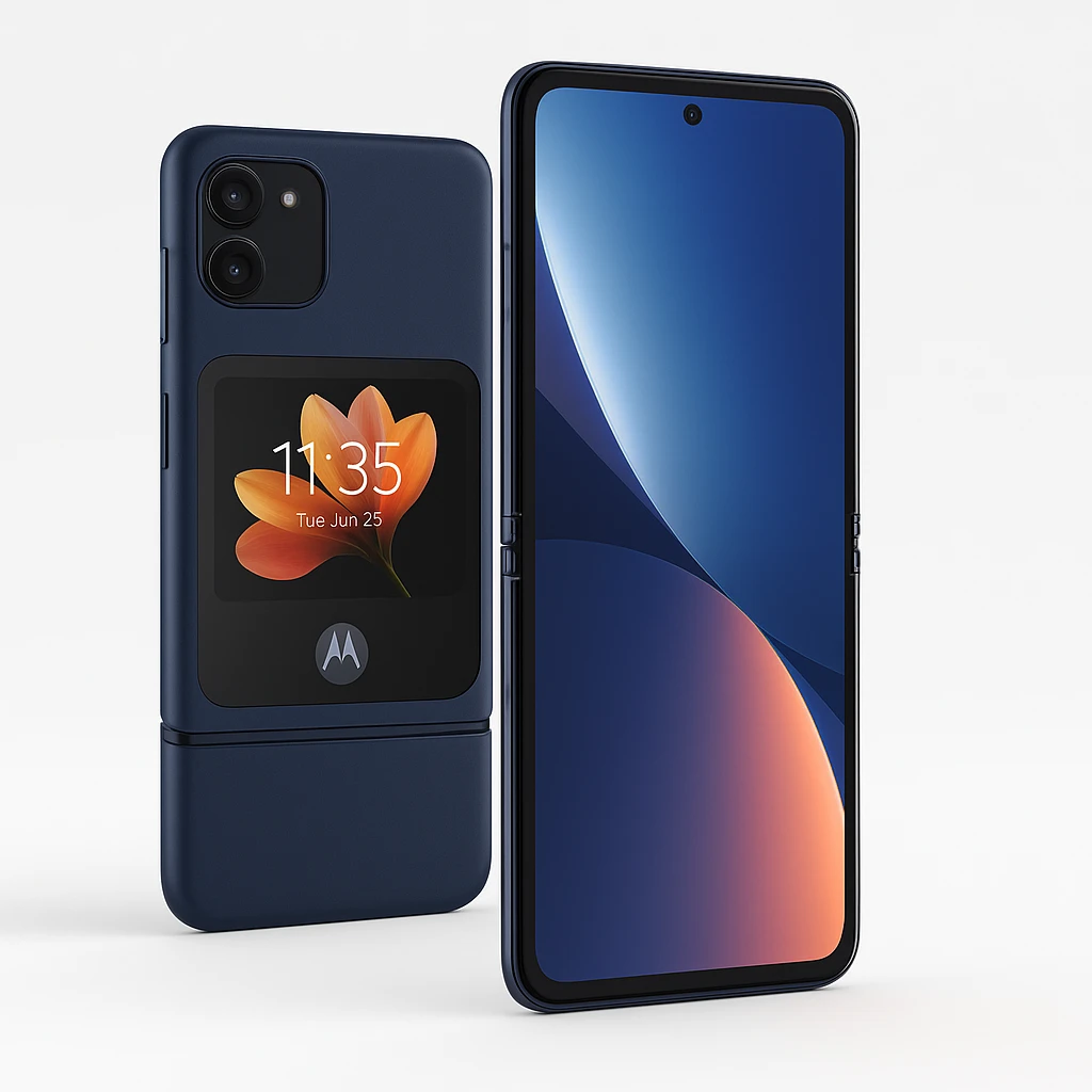 Motorola Razr 50 - Smartphone - Android - Midnight blue - Touch - Bundle