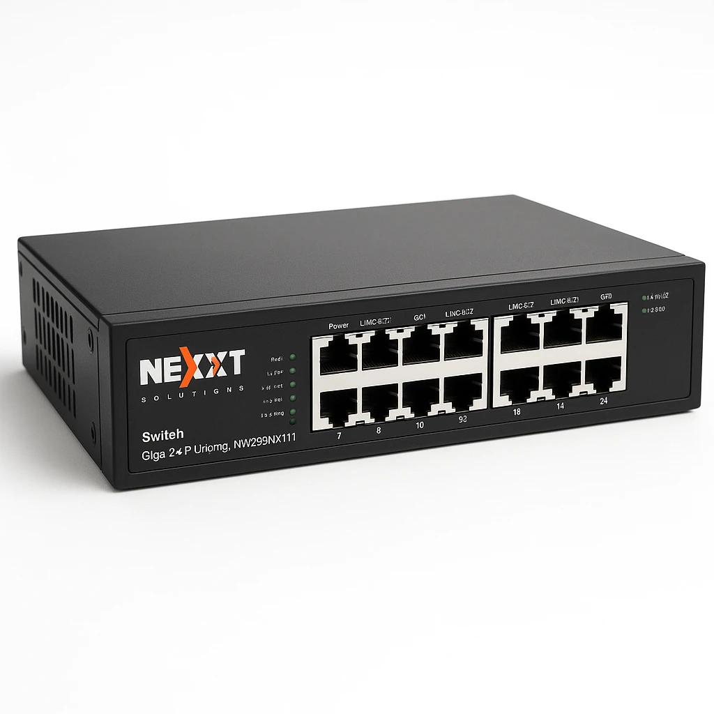 Nexxt Solutions Infrastructure - Switch - Gigabit Ethernet - 24 x 10/100/1000 - 1 Gigabit Ethernet - Switch Giga 24P Unmg