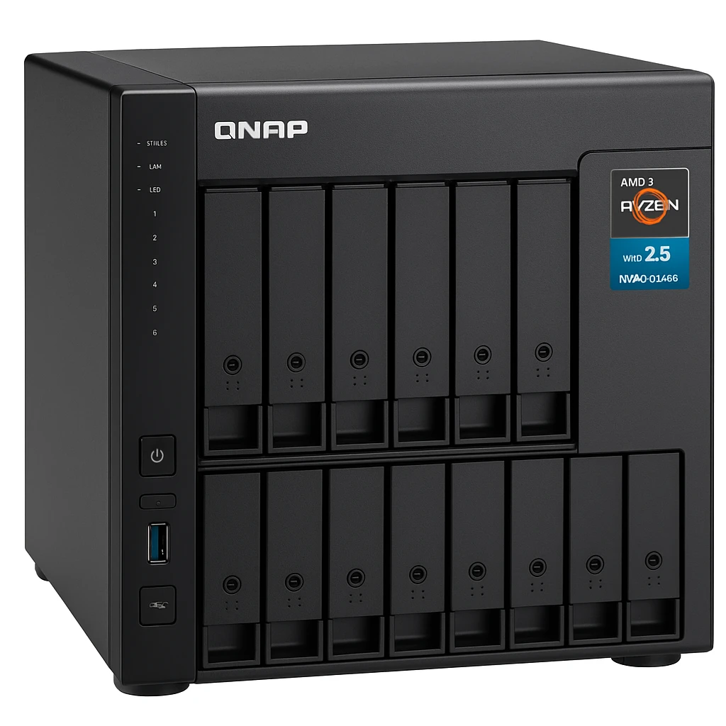 QNAP - NAS server - 8-Bay torre AMD Ryzen with 2.5