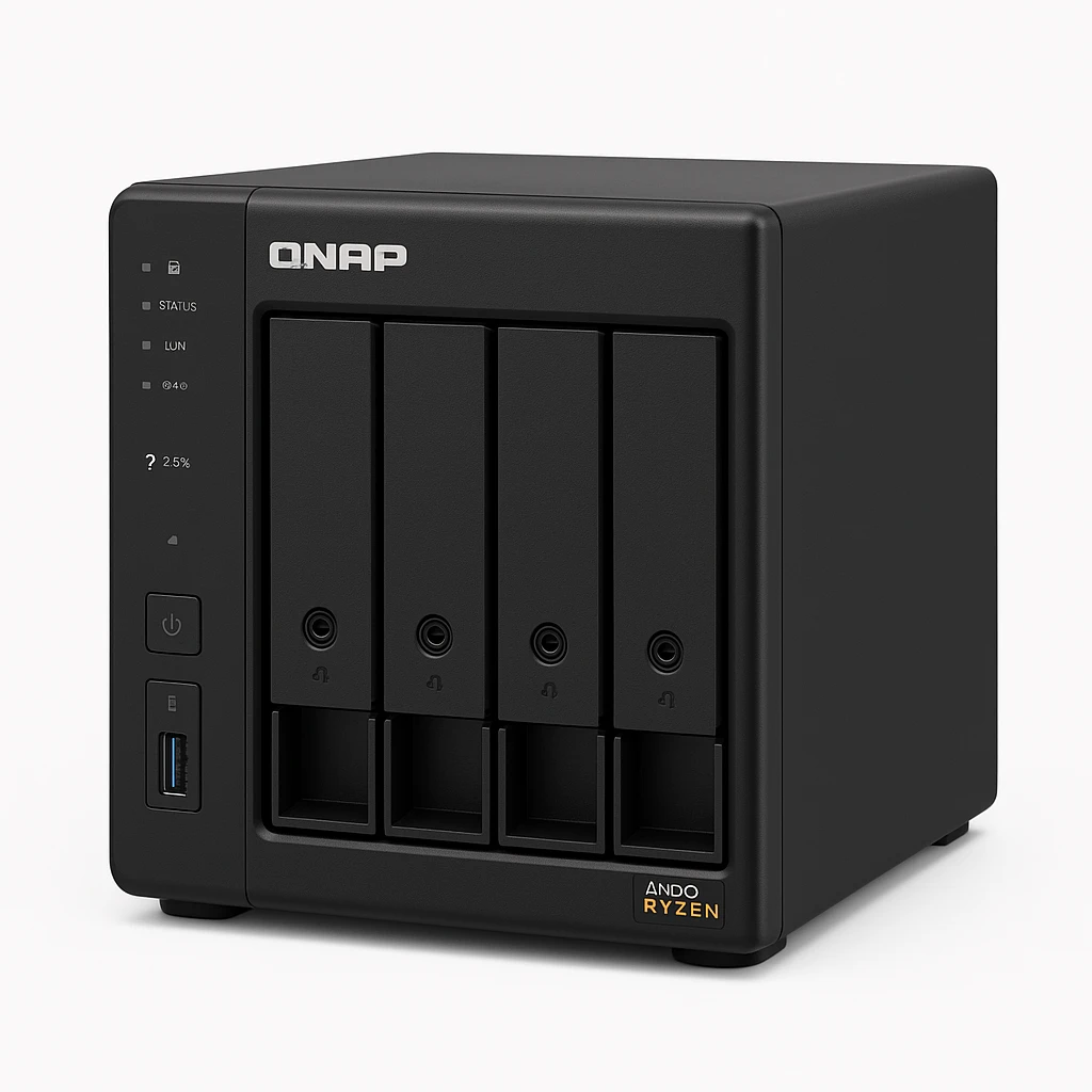 QNAP - NAS server - 4-Bay Tower AMD Ryzen with 2.5