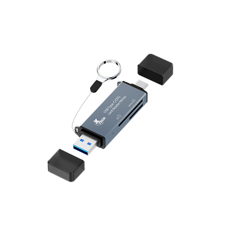 Xtech XTC-580 - Card reader - SD / MicroSD - USB 3.0/USB-C - OTG card reader