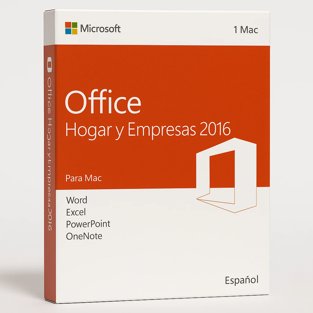 Microsoft Office Hogar y Empresas 2016 para Mac - Caja de embalaje - 1 Mac - sin materiales, P2 - Mac - Español - América Latina