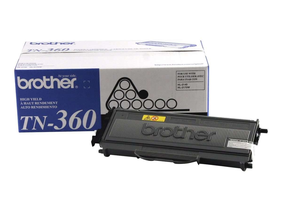 Brother TN360 - Alto rendimiento - negro - original - cartucho de tóner - para Brother DCP-7030, 7040, HL-2140, 2170, MFC-7340, 7345, 7440, 7840; Justio DCP-7040