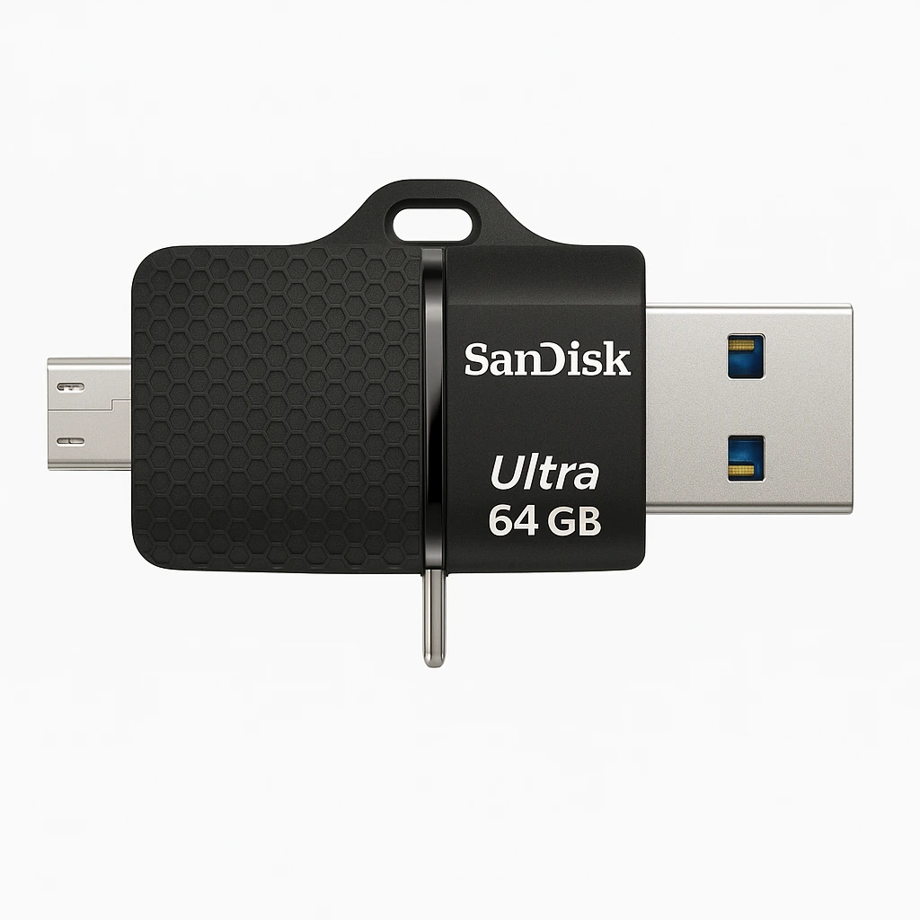 SanDisk Ultra Dual - Unidad flash USB - 64 GB - USB 3.0 / micro USB