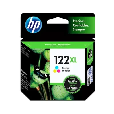 HP 122XL - 6 ml - Alto rendimiento - color (cian, magenta, amarillo) - original - cartucho de tinta - para Deskjet 1000 J110, 10XX J410, 2050 J510, 2050A J510, 2054A J510, Ink Advantage 2060 