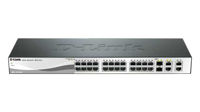 D-Link DES 1210 - Conmutador  - Gestionado - 24 x 10/100 + 2 x Gigabit SFP combinado + 2 x 10/100/1000 - sobremesa