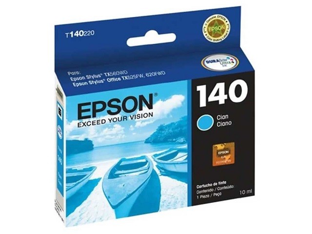 Epson T140 - Cián - original - cartucho de tinta - para Stylus TX560WD; Stylus Office TX525FW, TX620FWD; WorkForce T42WD, WF-3012