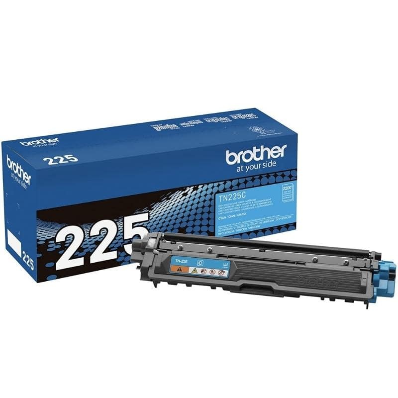 Brother TN225C - Alto rendimiento - cián - original - cartucho de tóner - para Brother HL-3140, HL-3170, HL-3180, MFC-9130, MFC-9330, MFC-9340