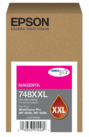 Epson 748XXL - XL - magenta - original - blíster con alarmas de RF/acústica - cartucho de tinta - para WorkForce Pro WF-6090, WF-6590, WF-8090, WF-8090 D3TWC, WF-8590, WF-8590 D3TWFC