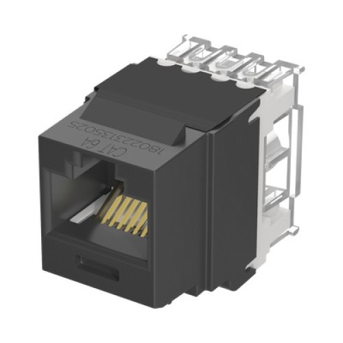 Panduit NetKey Category 6A Punchdown Jack Module - Modular insert - RJ-45 - black