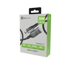 Klip Xtreme - USB cable - 24 pin USB-C - 1.8 m - Black - 60W Braided Fast charging