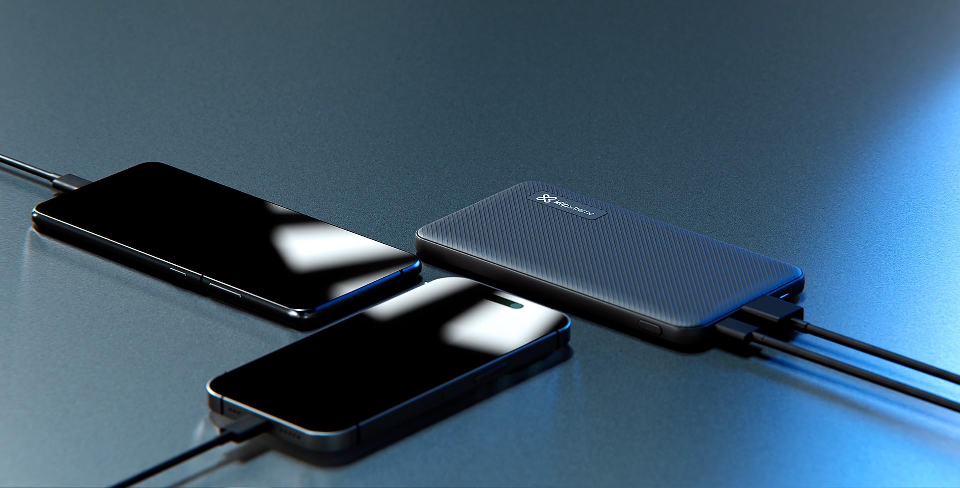 Klip Xtreme - Power bank - 24 pin USB-C / 5 pin Micro-USB Type B - 24 pin USB-C / 9 pin USB Type A - Lithium polymer - Para Smartphones - 5.000 mAh