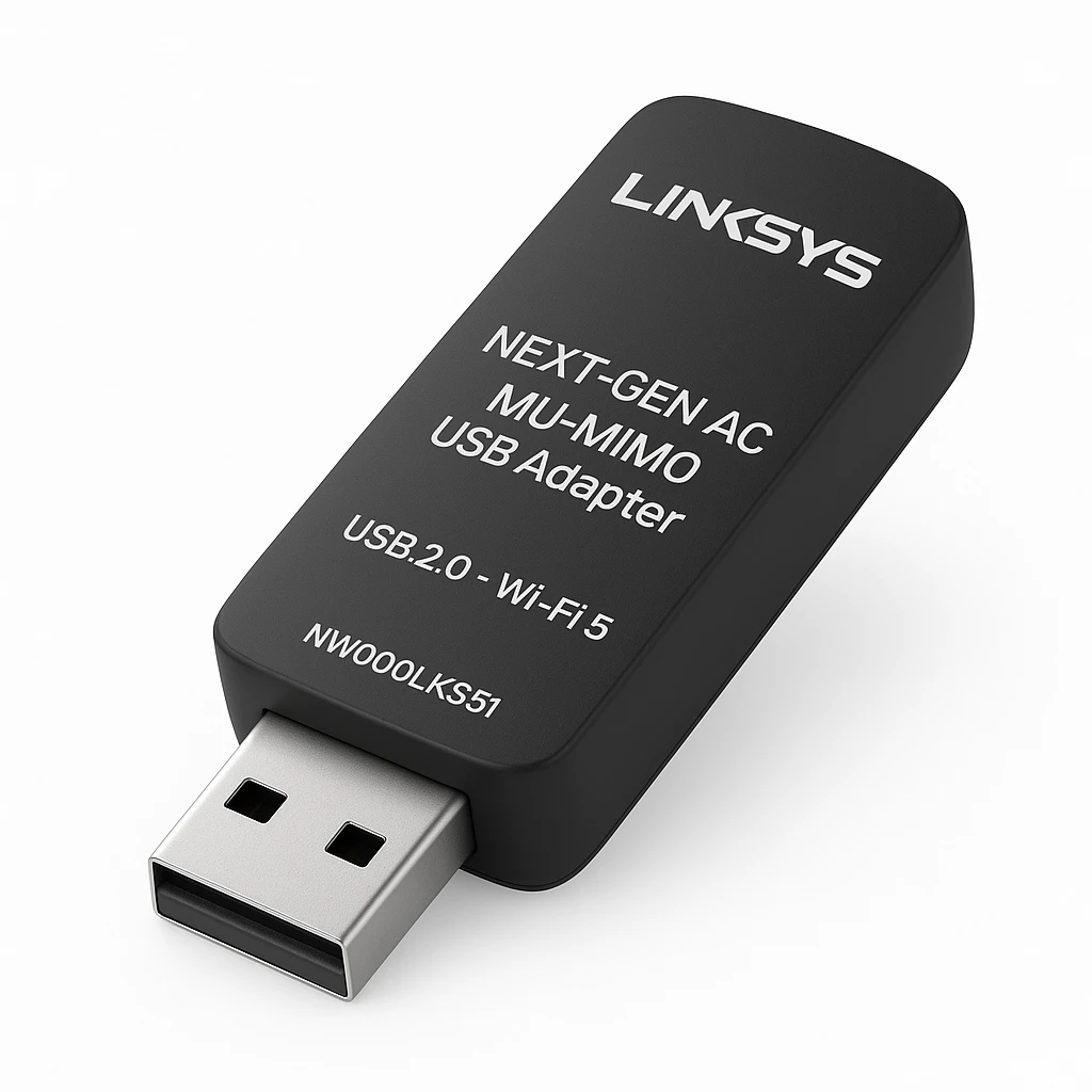 Linksys Next-Gen AC MU-MIMO USB Adapter - Adaptador de red - USB 2.0 - Wi-Fi 5