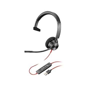 POLY - Headphones - Blackwire 3310 Monaural Micros