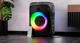 Xtech XTS-661 - Speaker - Black - SonicBloom Portable Wlss Speaker w lights and mic 