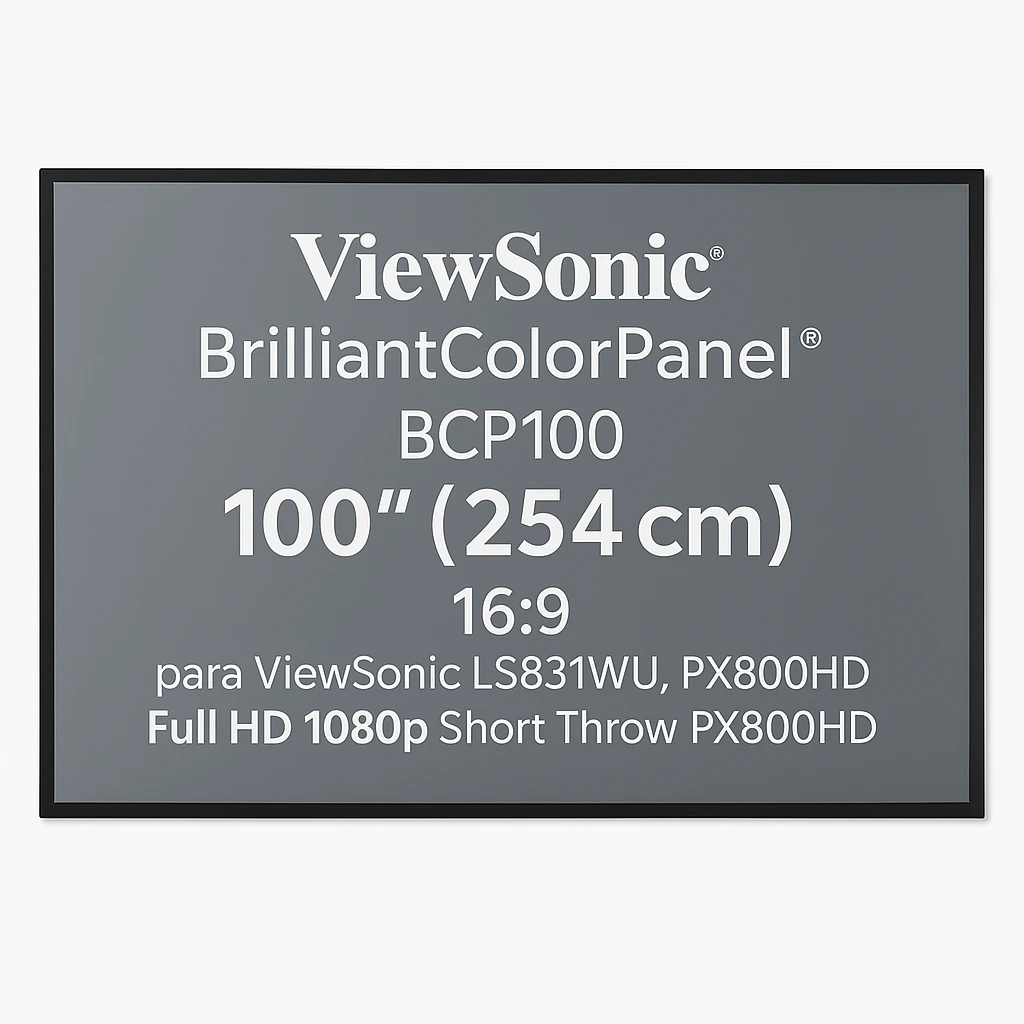 ViewSonic BrilliantColorPanel BCP100 - Pantalla de proyección - 100" (254 cm) - 16:9 - para ViewSonic LS831WU, PX800HD; Full HD 1080p Short Throw PX800HD