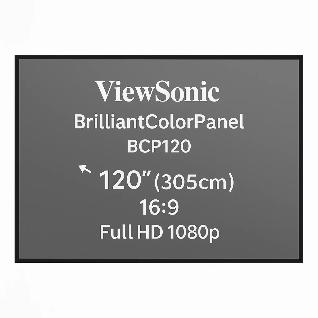 ViewSonic BrilliantColorPanel BCP120 - Pantalla de proyección - 120" (305 cm) - 16:9 - para ViewSonic LS831WU, PX800HD; Full HD 1080p Short Throw PX800HD