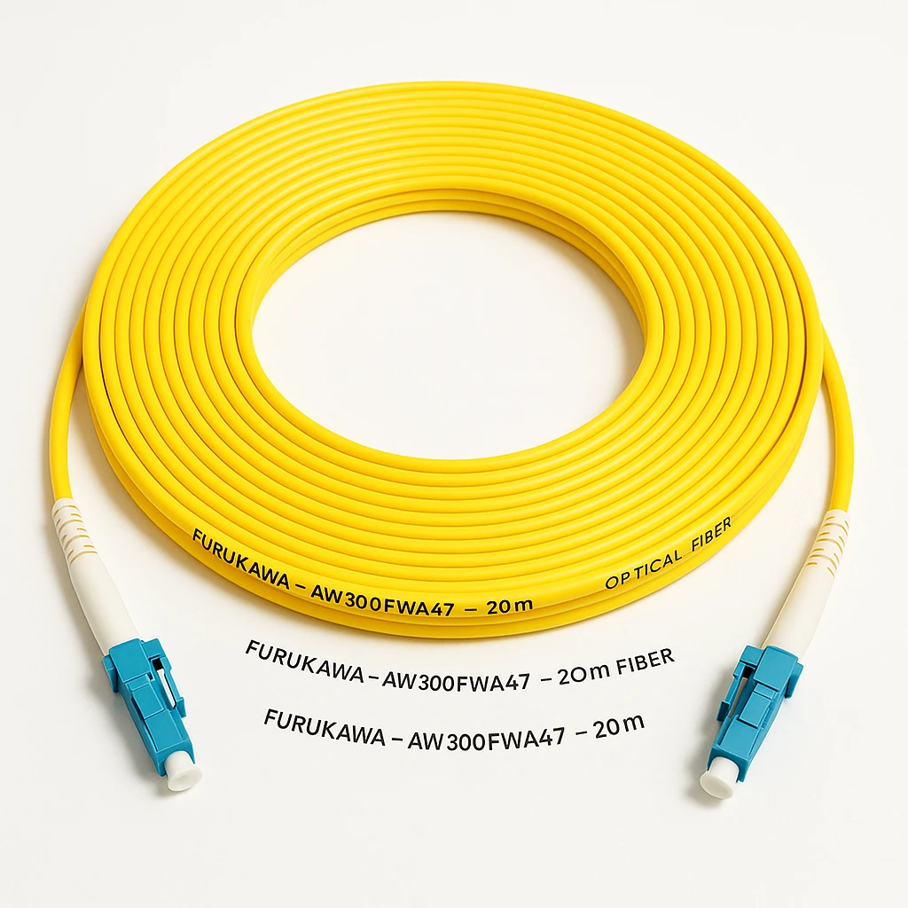 Furukawa - Cable de interconexión - LC/UPC (M) a LC/UPC (M) - 20 m - fibra óptica - impresión a dos caras - amarillo